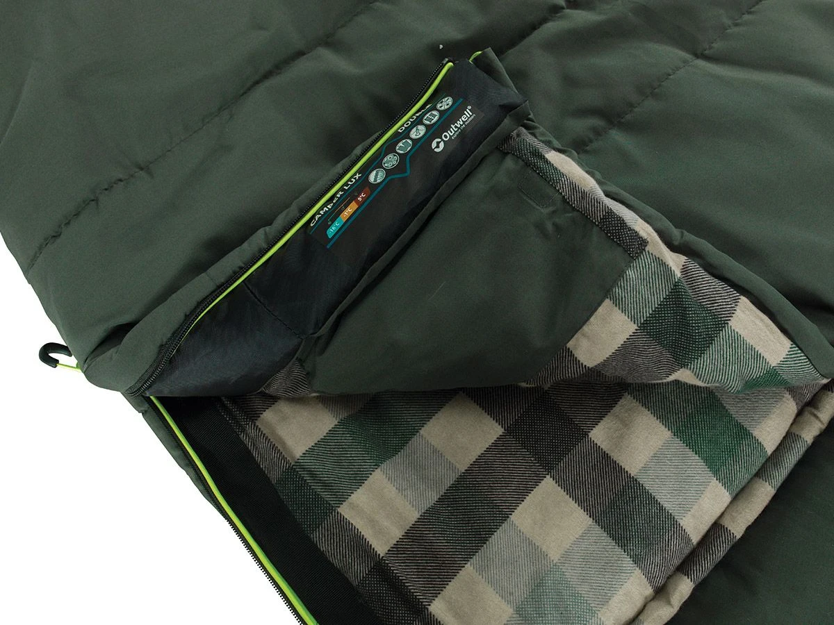 Outwell Camper Lux Double Forest Green Slaapzak 6 Outwell Camper Lux Double Forest Green Slaapzak - Afbeelding 4