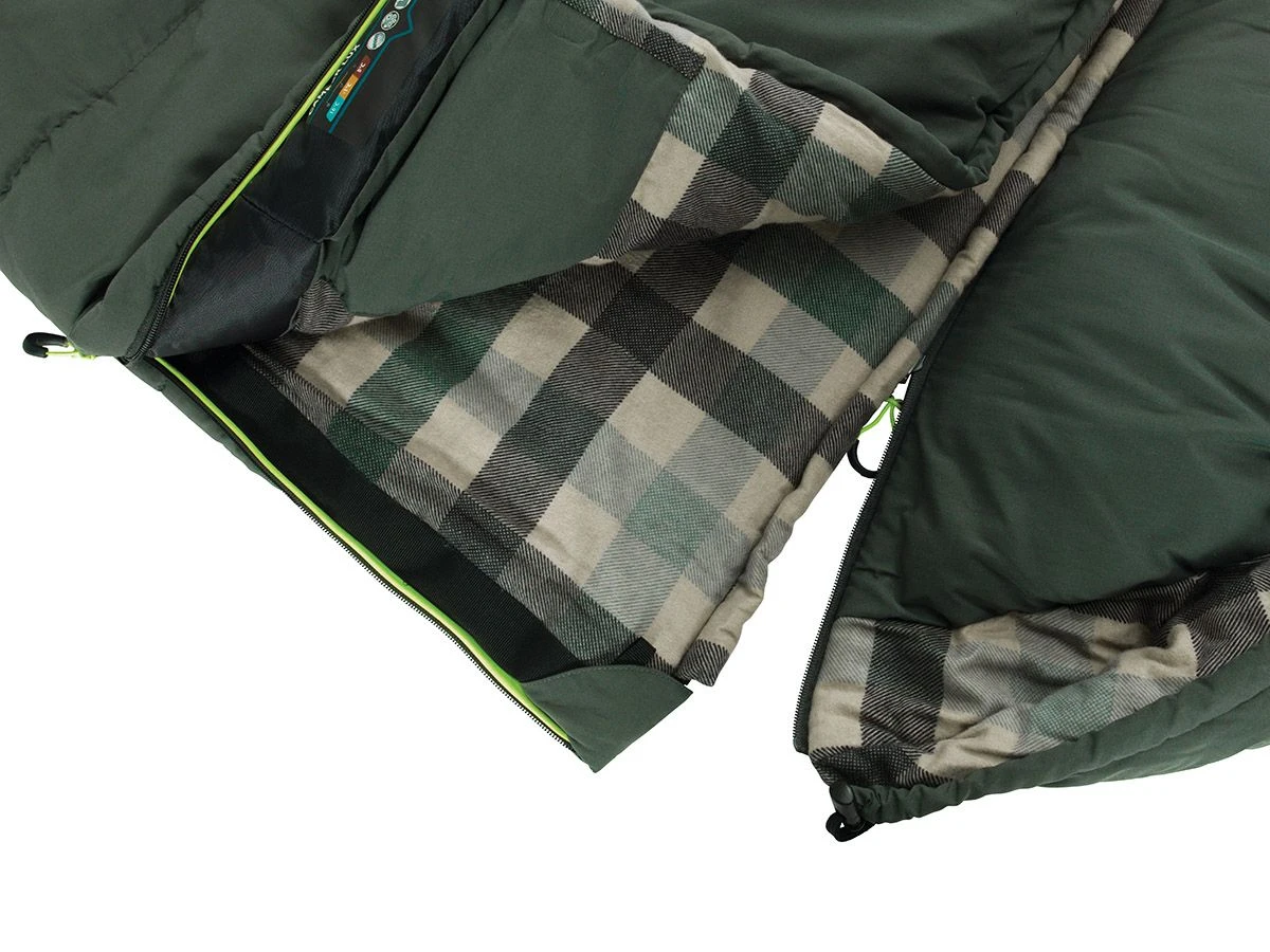 Outwell Camper Lux Double Forest Green Slaapzak 7 Outwell Camper Lux Double Forest Green Slaapzak - Afbeelding 5